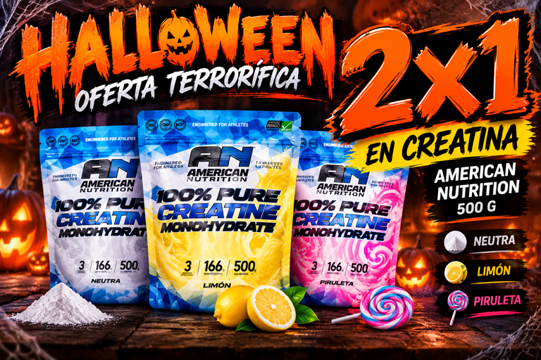 Oferta Halloween de Creatina 2x1